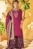 rani pink elegant silk embroidered palazzo style pakistani suit 707
