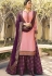 drashti dhami pink purple satin georgette lehenga style suit 3309