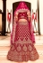 magenta velvet circular lehenga choli 9009