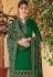 dark green ora silk embroidered palazzo style suit 804