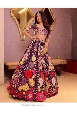 Bollywood Model Multi color georgette floral lehenga