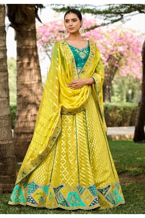 Light green crepe georgette lehenga choli for wedding 6808