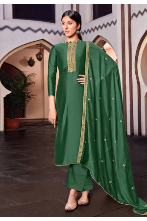 Green cotton silk palazzo suit 1881