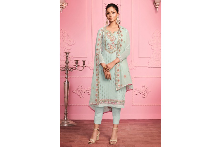 Sky Faux Georgette Pant Straight main image 0