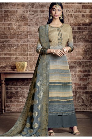 multi color viscose silk printed palazzo suit 892