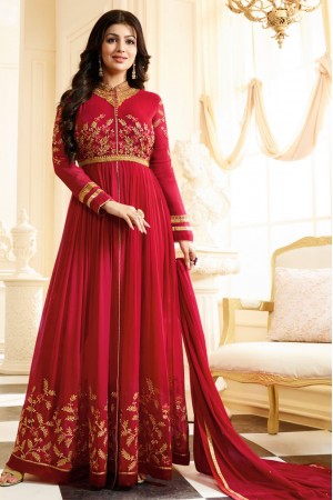 Ayesha Takia pink color georgette anarkali