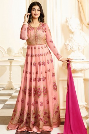 Ayesha Takia light pink color georgette anarkali