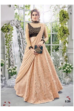 Party wear beige georgette lehenga 209