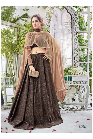 Party wear brown georgette lehenga 204