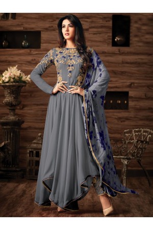 Sonal chauhan Grey georgette anarkali 4808