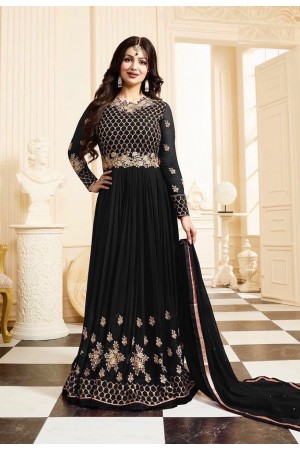 Ayesha Takia black color georgette anarkali