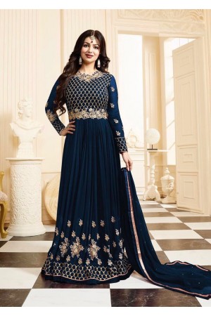 Ayesha Takia blue color georgette anarkali