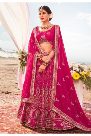 Magenta georgette circular lehenga choli 2202