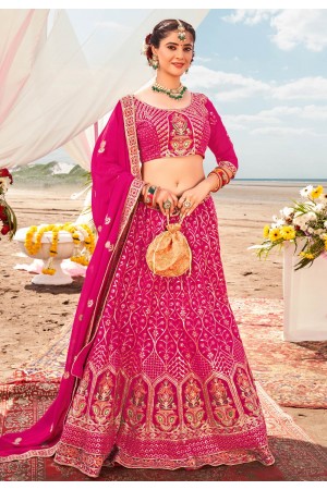 Magenta georgette circular lehenga choli 2205