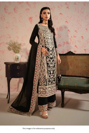 Bollywood Model Faux georgette heavy embroidery work Black Palazzo set