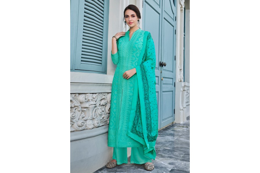 Coco Palazzo style Suit Faux Georgette main image 1
