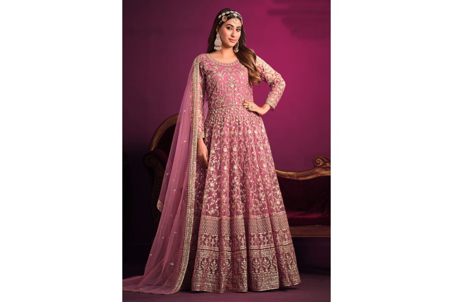 Pink Color Long Anarkali Suit main image 0