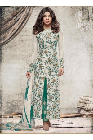 Priyanka Chopra Party wear Suit in White color