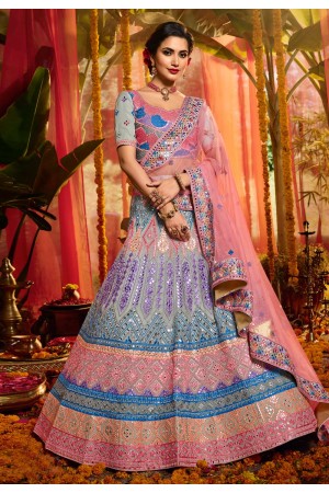 Grey organza circular lehenga choli 4704