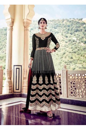 Black color faux georgette party wear anarkali