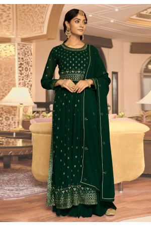 Green georgette sharara suit 43