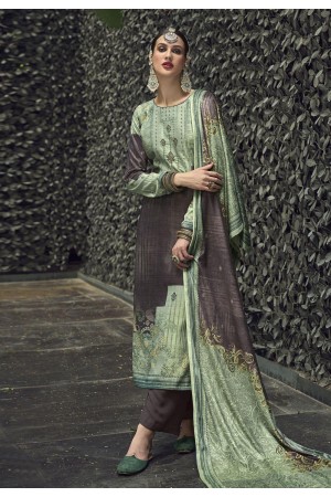 Light green velvet pakistani suit ACU7864