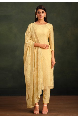 Yellow organza pakistani suit 5082