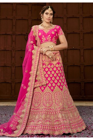 magenta silk circular lehenga choli 9004