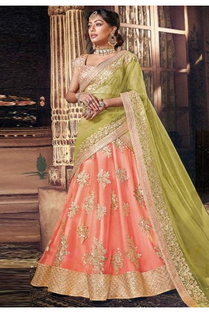 pink net circular lehenga choli 5142