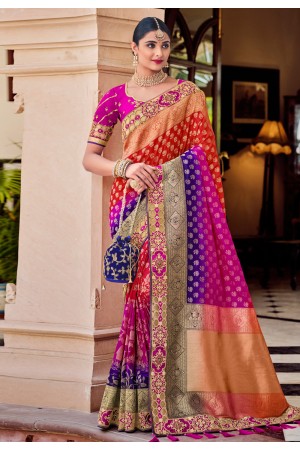 Maroon silk festival wear saree 5104