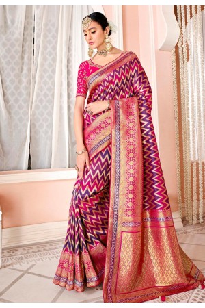 Purple silk festival wear saree 13402