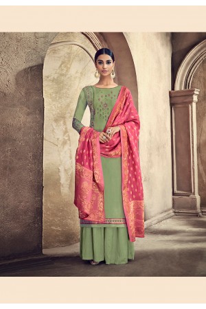 Light green viscose kameez with palazzo 56