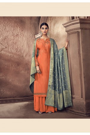 Orange viscose palazzo suit 61