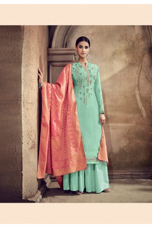 Grecian collar navy green suit | seelineonline.com