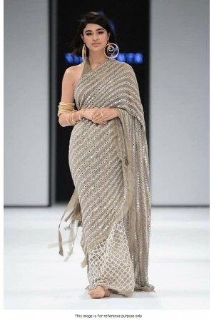 Bollywood model grey georgette saree