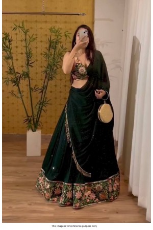 Bollywood Model Green georgette sequins lehenga choli