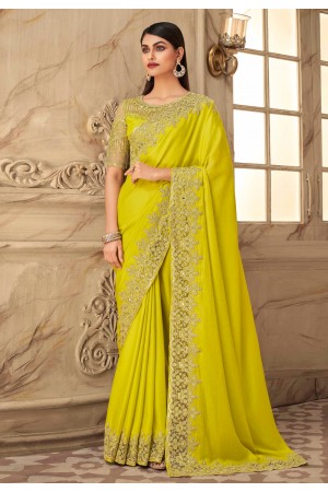 Light green silk festival wear saree 6314