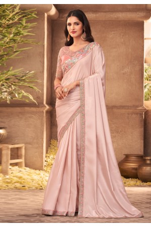 Pink silk festival wear saree 904