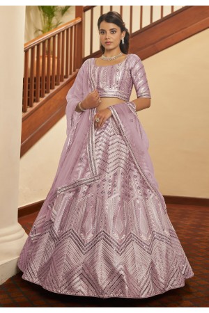 Light purple silk circular lehenga choli 1925