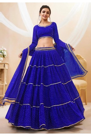 Blue georgette lehenga choli for women 601
