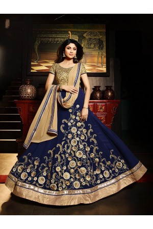 Shilpa shetty blue georgette party wear salwar kameez