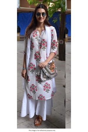 Bollywood Kriti Sanon White kurta Palazzo