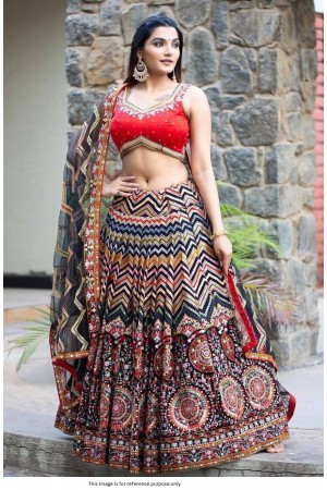 Bollywood Model Black embroidered designer lehenga choli