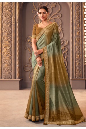 Viscose Saree with blouse in Grey colour 1203A