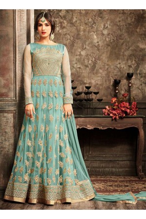 Sonal Chauhan Blue Anarkali Suit 5103