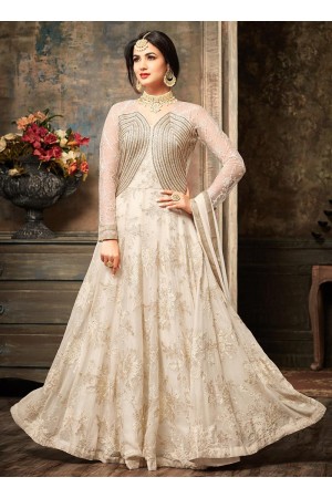 Sonal Chauhan Off White Anarkali Suit 5104