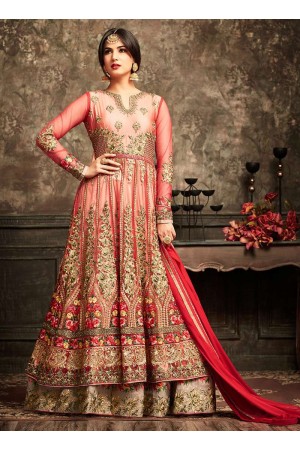 Sonal Chauhan Red Anarkali Suit 5105