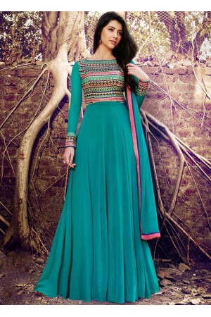 Rama georgette straight cut salwar kameez