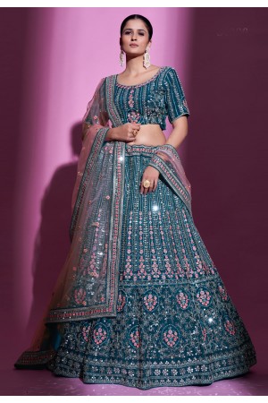 Woven Jacquard silk wedding lehenga choli in Multi color
