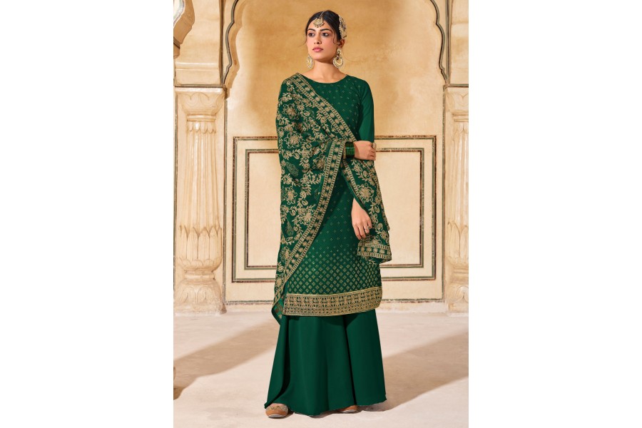 Light Blue Soft Georgette Palazzo Suits